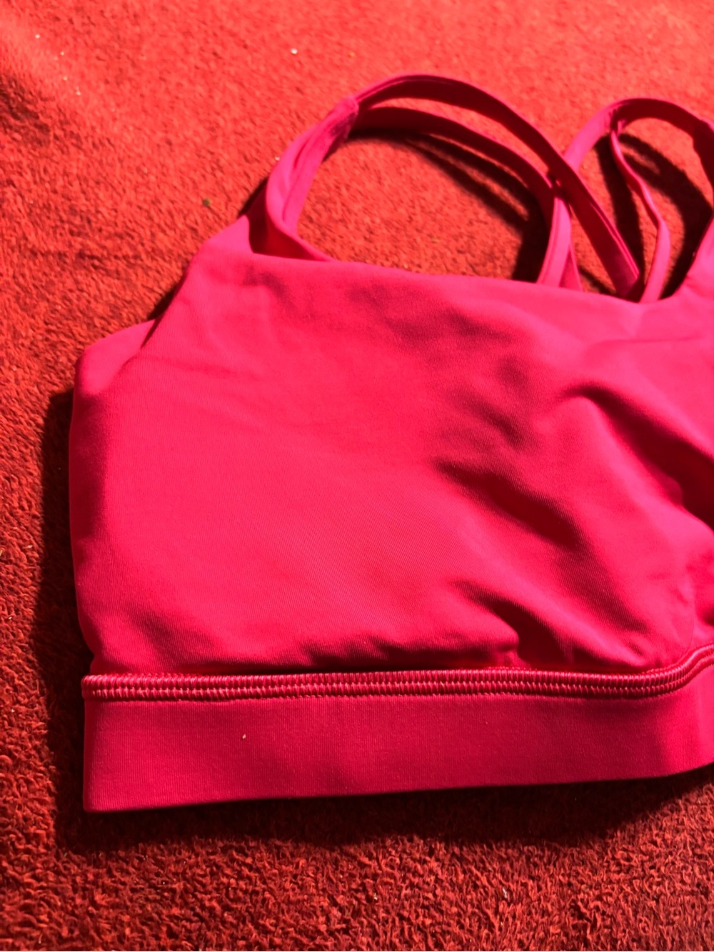 lululemon athletica Hot Pink Crossback Sports Bra size 8 - Picture 2 of 5